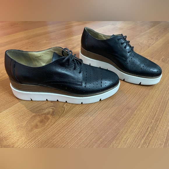 GEOX Platform Leather Dress Shoes - Picture 1 of 12